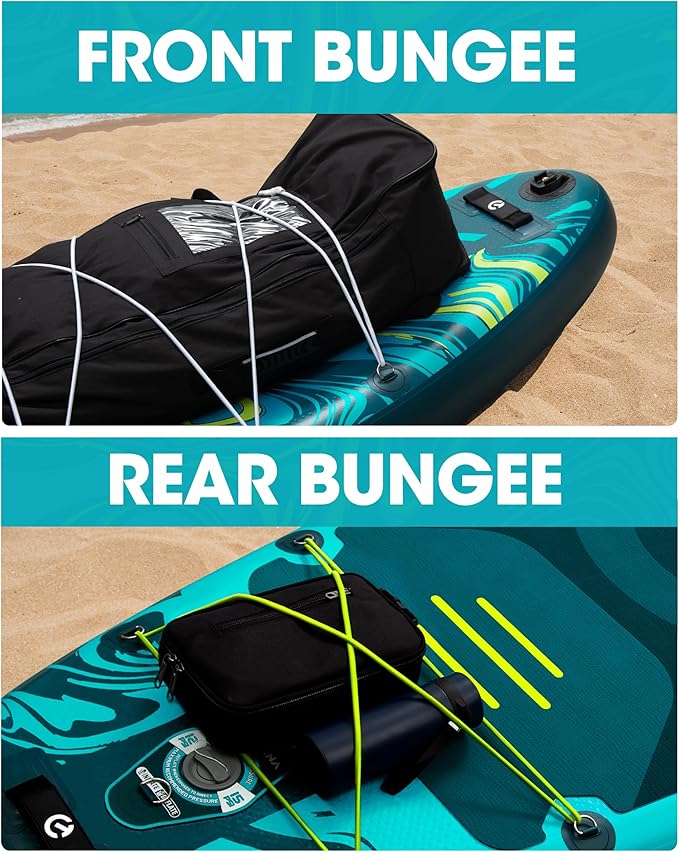 CETANA Extra Wide Inflatable Paddle Board 11'6 x 35" x 6", 450LB High Weight Capacity Wide Stable Stand Up Paddle Board for Beginners, 2–3 Person Large Paddleboard with 3 Fins, Dual Bungee, 15 D Rings