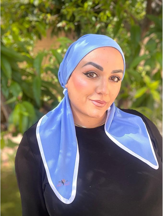 Dry Fit Pretied Activewear Head Scarf, Non-Slip Velvet Band Attached, Lightweight Adjustable Headcover