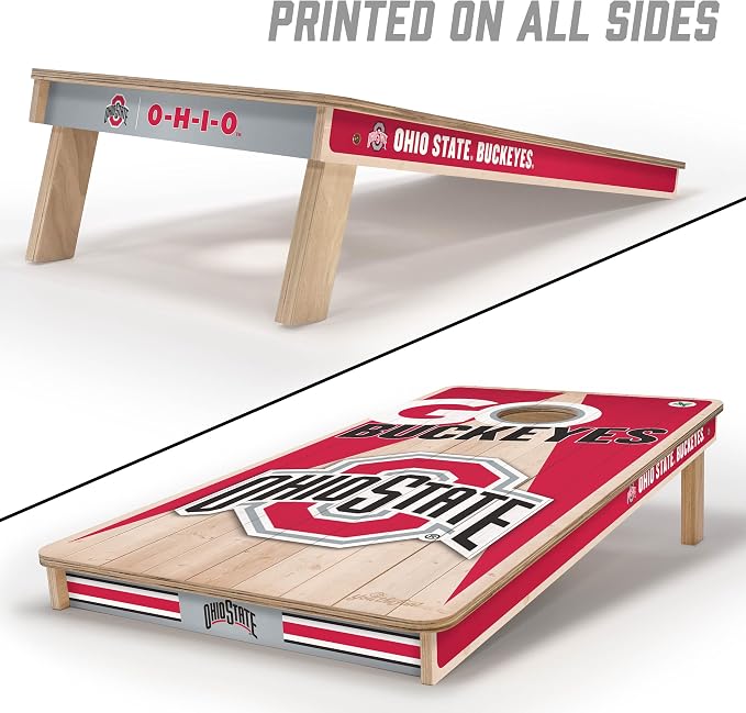 YouTheFan NCAA 2’ x 4’ Professional Wood Cornhole Game