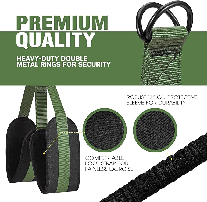 Ayombo Pull Up Assistance Bands, Resistance Bands for Pull Up Bar Workout, Adjustable Heavy Duty Pull Up Assist Equipment with 4 Assistance Bands, Home Gym Fitness Exercise Strength Training