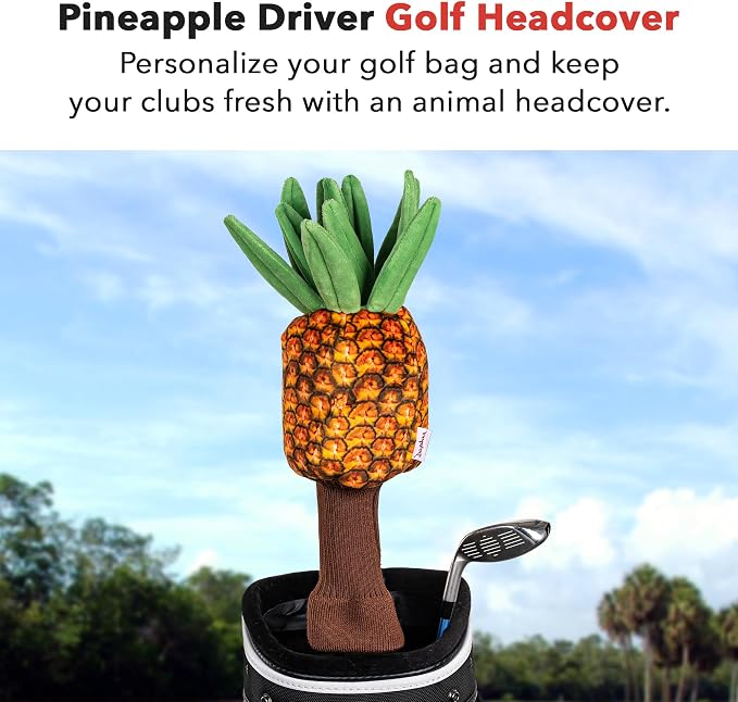 Daphne's Headcovers Pineapple Driver Headcover | Premium Driver Headcovers | Funny Golf Club Covers | Stylish Protection for Your Clubs | Men's Golf Gear | Driver Headcover for Men and Women