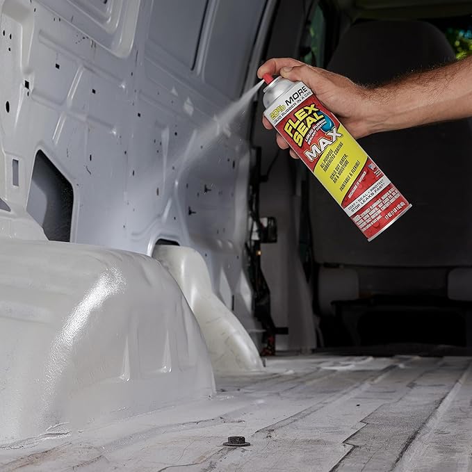 Flex Seal MAX, 17 oz, 2-Pack, White, Stop Leaks Instantly, Waterproof Rubber Spray On Sealant Coating, Perfect for Gutters, Wood, RV, Campers, Roof Repair, Skylights, Windows, and More