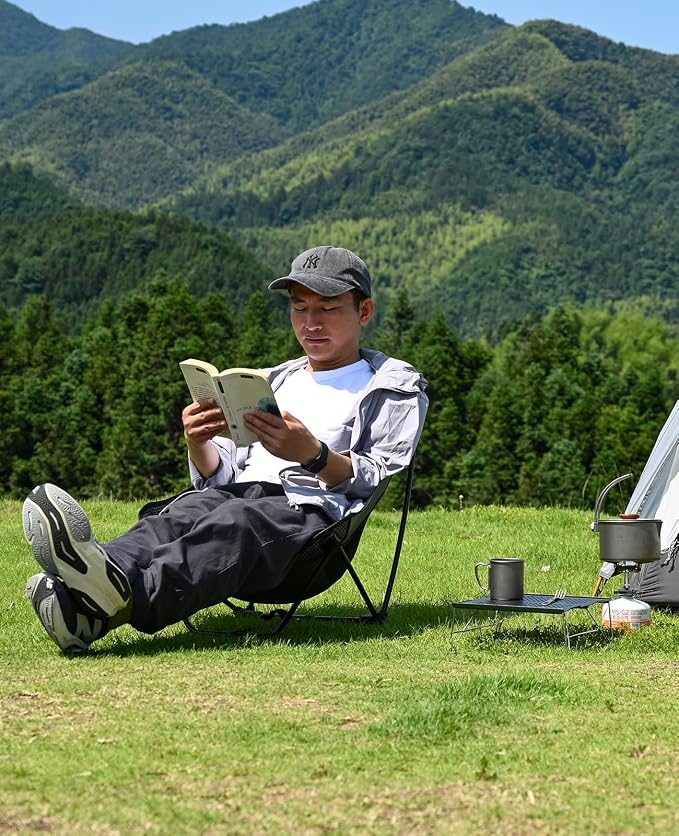 iClimb Mini Solo Folding Table Ultralight Compact for Backpacking Camping Hiking Beach Picnic (Nature - S)