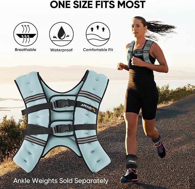 APEXUP Weighted Vest Men Women, Weight Vest for Women Workout Equipment for Strength Training Running