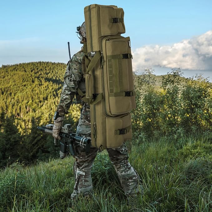 28" 32" 36" 42" 46" 48" 51" 55" Soft Double Rifle Bag, Portable Long Rifle Bag for Outdoor Hunting Shooting, Gun Case Storage & Transportation, with Multiple Colors