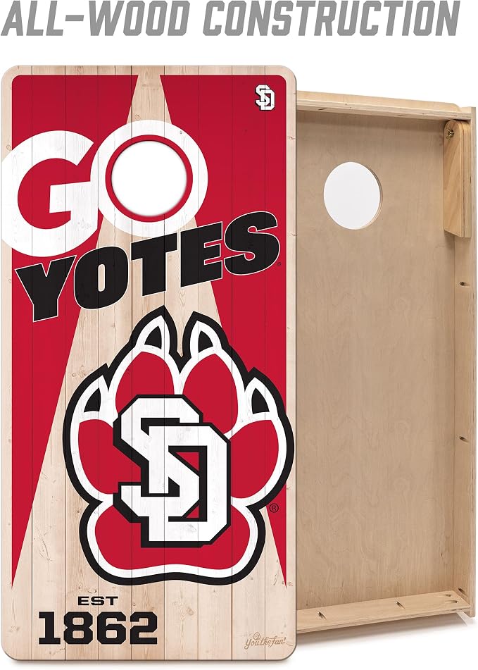 YouTheFan NCAA 2’ x 4’ Professional Wood Cornhole Game