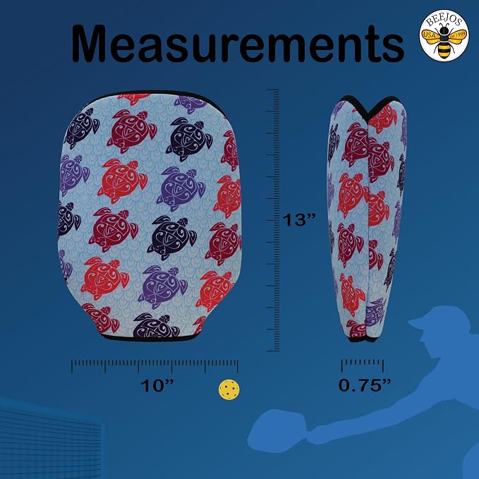 BeeJos Hawaiian Collection: Premium Slip-On Pickleball Paddle Cover-Fits Standard Size Paddles-Zipperless (Paddle not Included)