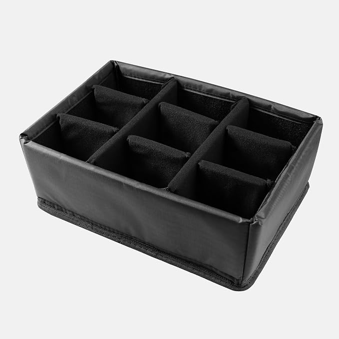 Fishing Reels Storage Case 15Inches,Heavy Duty Waterproof Fishing Wheel Protective Hard Case, Tackle Collection Holder Box, 9pcs Adjustable Shockproof Dividers (Black)