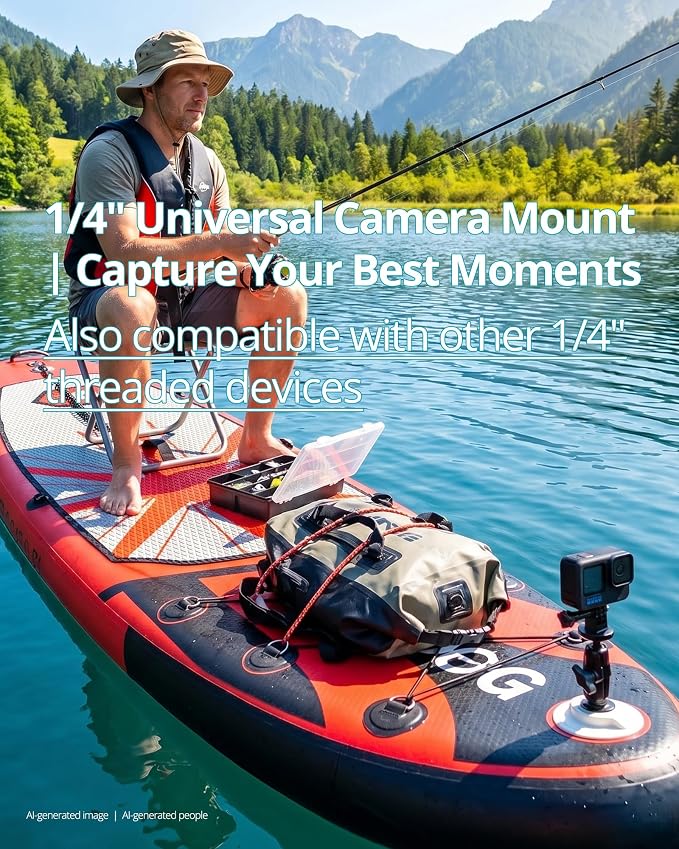 Inflatable Stand Up Paddle Board with Seat, 10'6"/10'5" SUP 440LBS, Recreational Paddleboard for Adults Beginners, Blow Up Paddle Board with Fishing Design, Camera Mount, Cooler Bag & Full Accessories