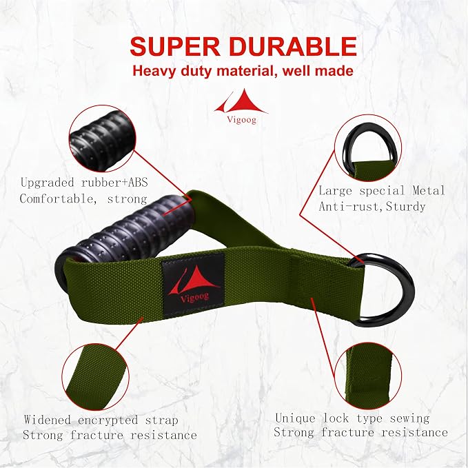 Heavy Duty Gym Workout Handles Attachment for Cable Machine,Resistance Band,Pulley System Home Exercise Equipment, Comfortable and Stronger Grip