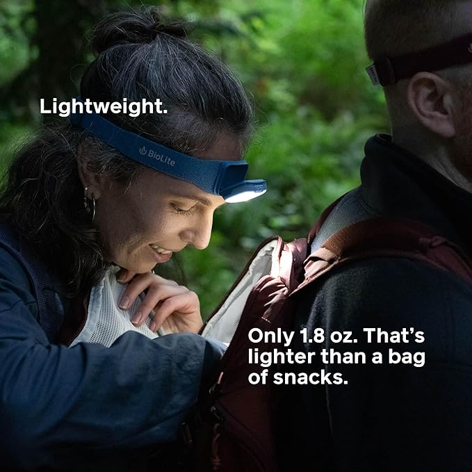 BioLite Range 300 Waterproof, Fast-Charging Rechargeable Headlamp, Slate Blue, 300 Lumens, USB-C Charging, 75m Beam, 100 Hour runtime