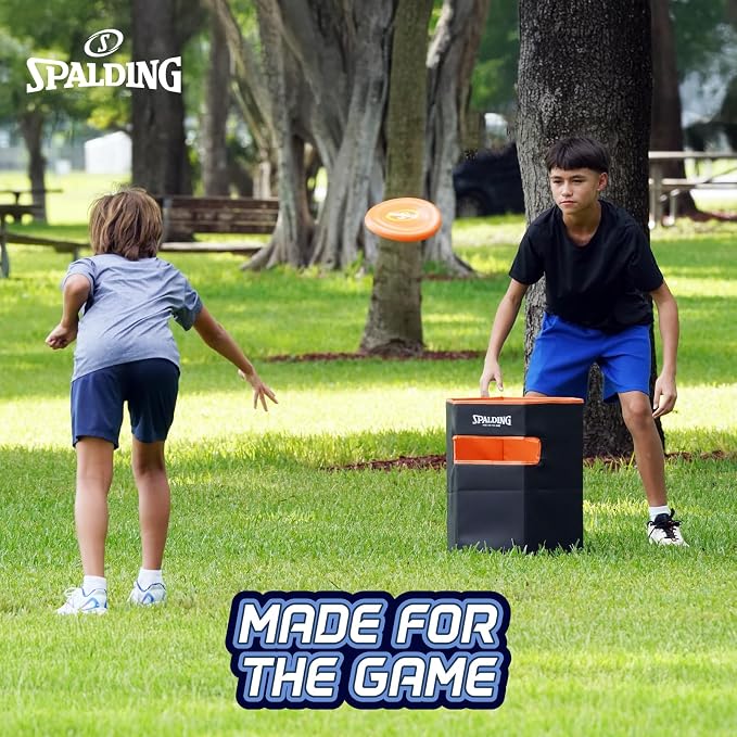 Spalding - Disc Toss Game Set, Includes 2 Folding Target Cans & 2 Discs, Easy Setup Outdoor Game for All Ages, Travel-Friendly for Backyard, Beach, Park, Camping, Tailgates