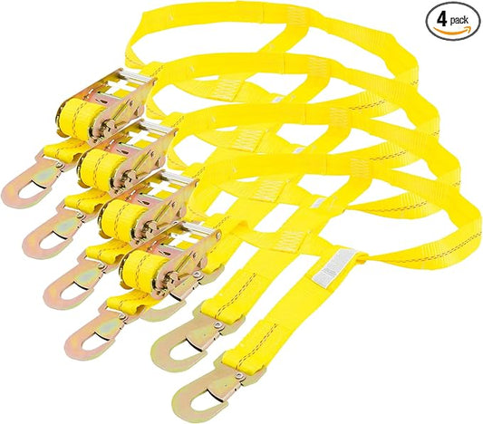 Keeper – 2” x 6.5’ Over-The-Wheel Tie-Down - 2,000 lbs. Working Load Limit and 6,000 lbs. Break Strength (Pack of 4)