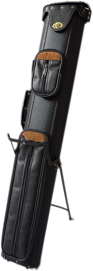 2x4 Hard Pool Cue Case 2B4S Billiard Stick Carrying Cue Case with Stand (03)