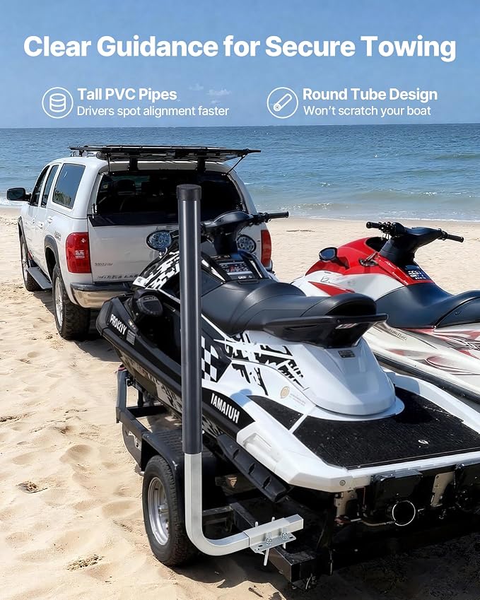 VEVOR Boat Trailer Guide, 16.7"- 60″ Adjustable Design Trailer Guide Poles, 2PCS Trailer Guide-Ons for Ski Boat, Fishing Boat or Sailboat Trailer