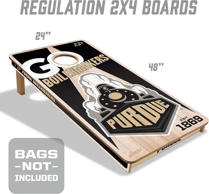 YouTheFan NCAA 2’ x 4’ Professional Wood Cornhole Game