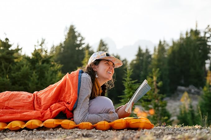 Klymit Drift Camping Pillow | Lightweight, Travel Head Rest for Sleep Filled with Shredded Memory Foam, Reversible Outer Cover for Extended Use, Large Size — Orchid