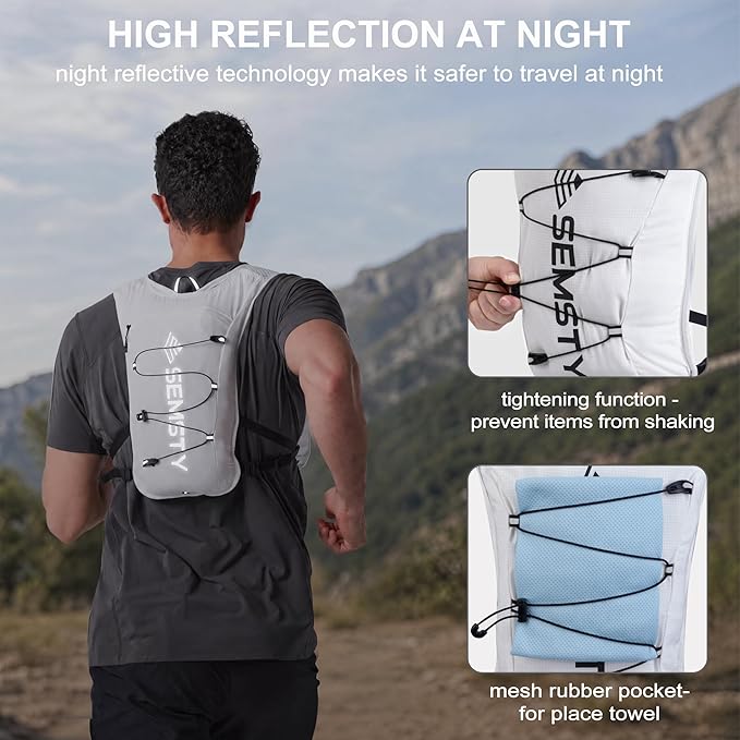 Running Hydration Vest 5L,Running Vest Pack with 1.5L Water Bladder,Lightweight Water Backpack for Hiking Running Cycling