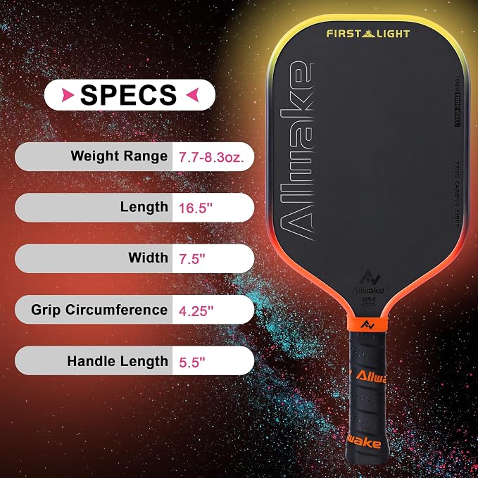 Professional Pickleball Paddles - T700 Raw Carbon Fiber with Foam Injected Edges for Expanded Sweet Spot - Control & Power Paddle for All-Level Players ﻿ ﻿