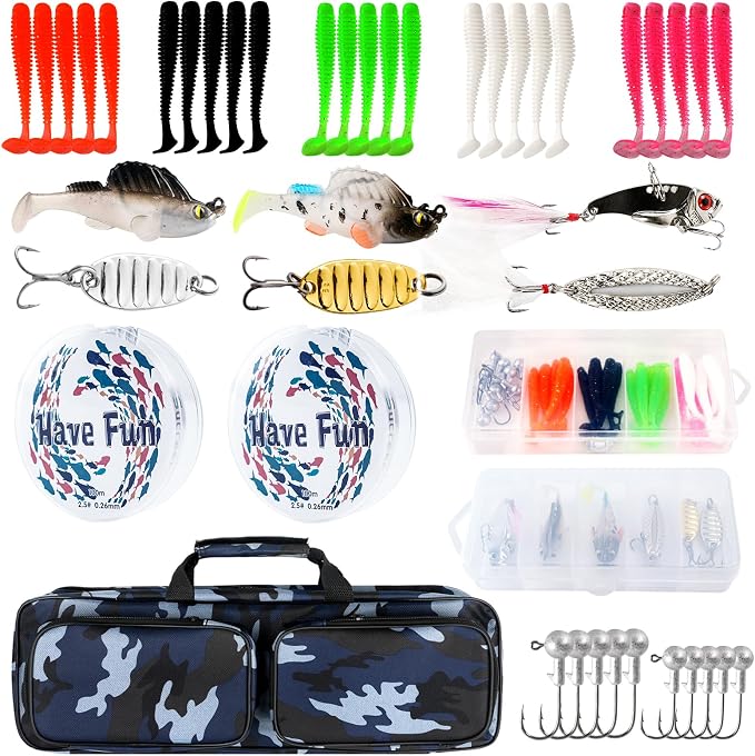 2-Pack 6.89FT Collapsible Fishing Pole Reel Combo Compact Fishing Gear | Telescopic Spinning Rod Reel Combo Lures Tackle Box Accessories Lightweight Travel Fishing Tool Set for Fishermen Gift