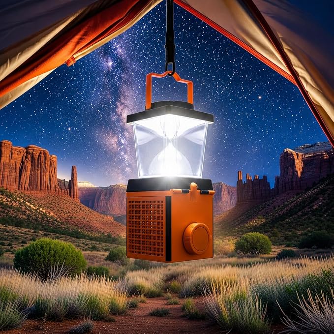 Environmentally Conscious Lighting, Saltwater Camping Lantern - Survival & Emergency Outdoor Ligh Simply add Salt Water to Activate The Light. It's that Easy