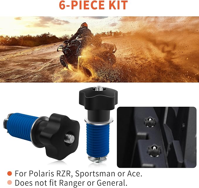 Knob Anchor Accessories for Polaris Lock and Ride Knob Tie Down ATV Anchor Kit for RZR, Cooler, Ace ATVs to Secure Tools, Rack, Sportsman 6-Pack