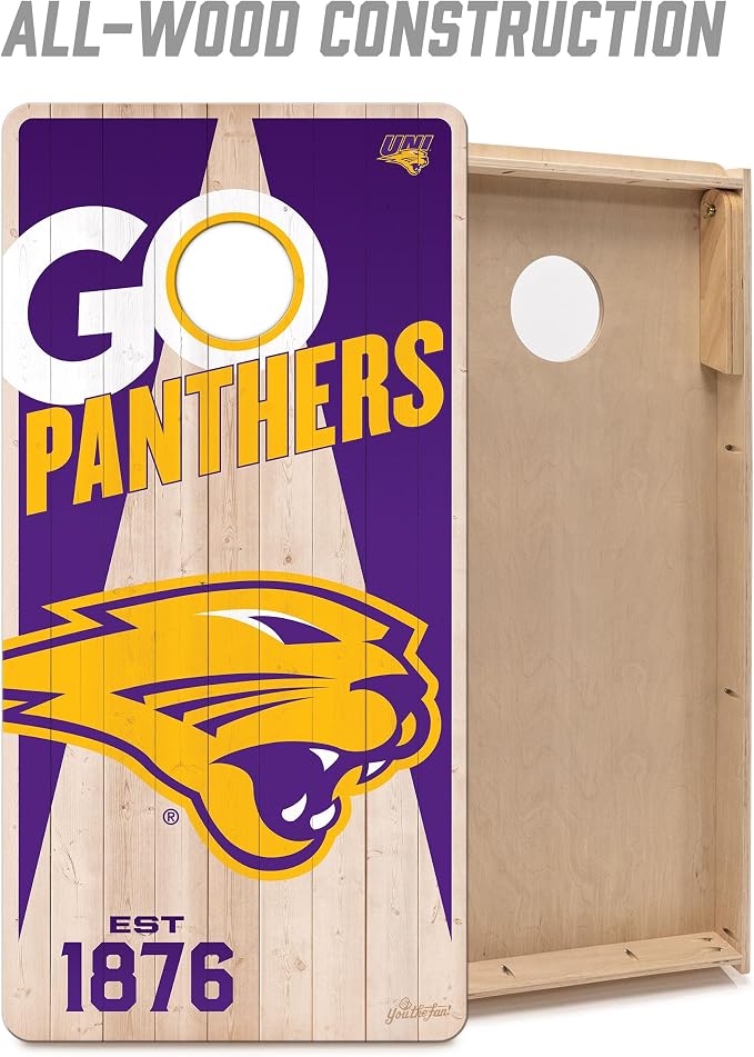 YouTheFan NCAA 2’ x 4’ Professional Wood Cornhole Game