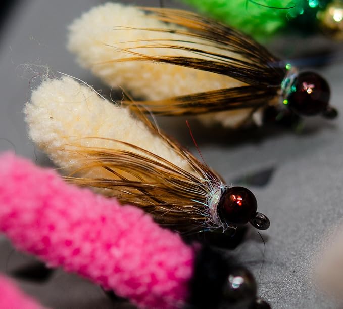 24/36/50/66 Premium Hand Tied Fly Fishing Flies Assortment | Waterproof Fly Boxes | Dry, Wet, Nymphs, Streamers, Wooly Buggers, Terrestrials | Trout, Bass Lure Set, Kit, Gift