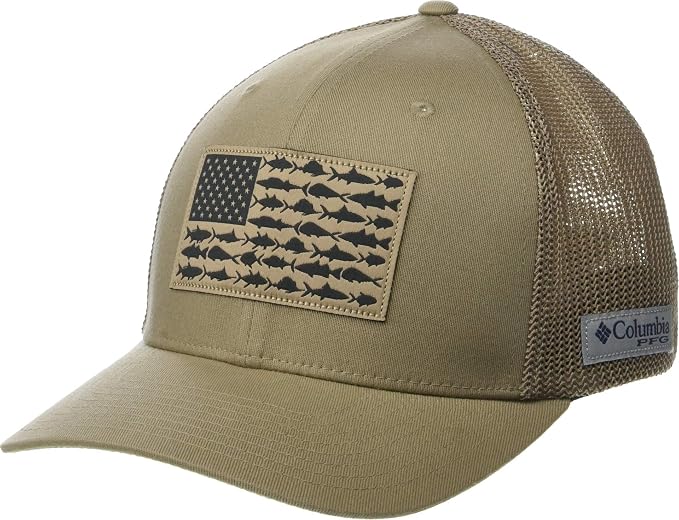 Columbia Unisex PFG Fish Flag Mesh Ball Cap