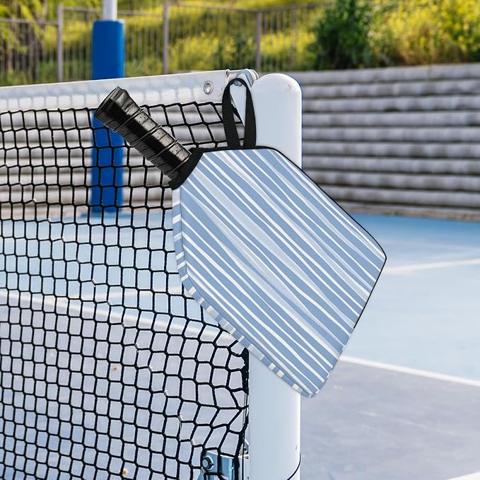 Stripe Design Pickleball Paddle Cover - Protective Polyester Sleeve for Paddles