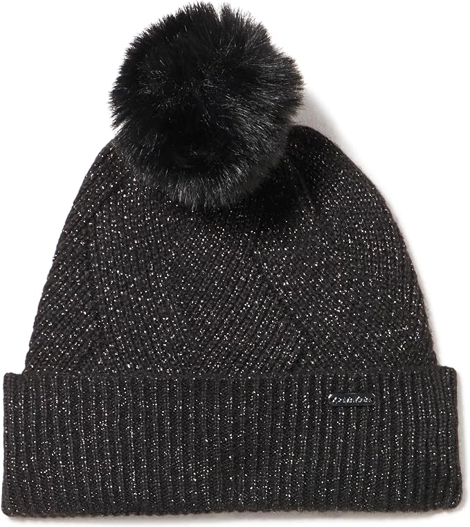 Calvin Klein Women's Metallic Rib 2 Piece Beanie and Scarf Set
