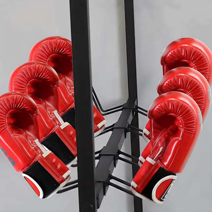 Boxing Glove Storage Showshelves Rack Wall Mount Dryer Holds 20 Pairs, Boxing Glove Storage Garage, Hang Up Boxing Gloves to Dry Out