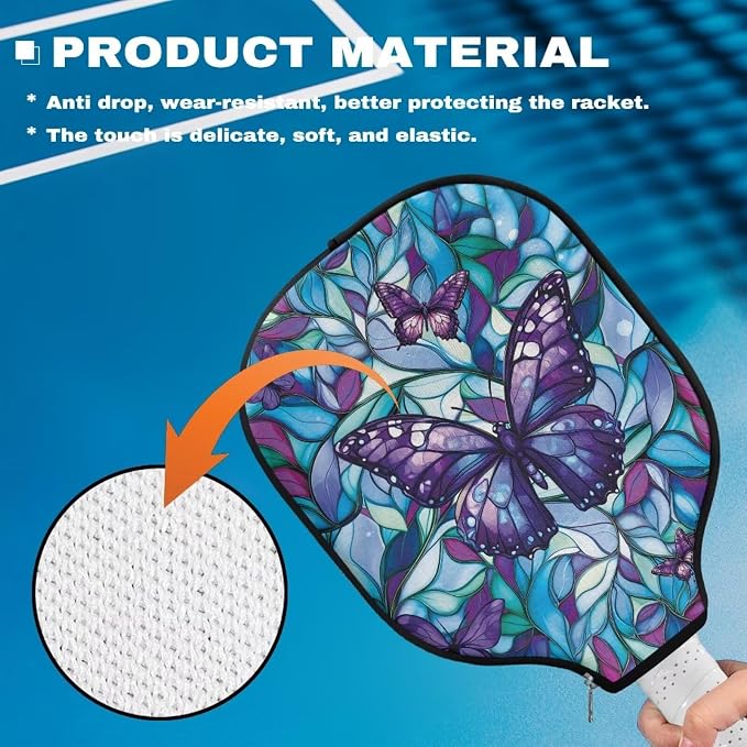 Pickleball Paddle Covers Only for Men and Women Zipper Closure Protection and Decoration