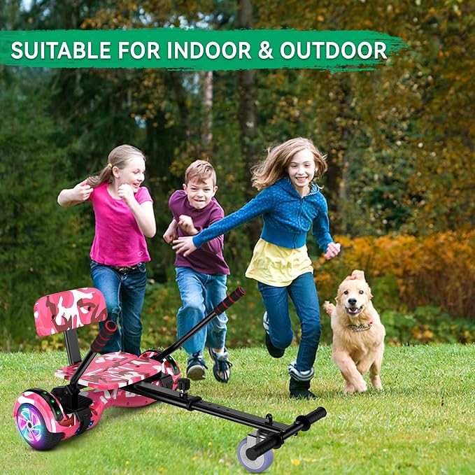 CBD Scooter with Corlorful LED Lights,6.5" Wheels, Dual 300W Motor Scooter for Kids Girls Boys Adults, All Ages
