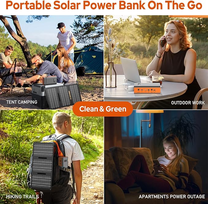 ZeroKor Portable Power Bank with AC Outlet, 65W 110V Portable Laptop Charger Battery Bank 24000mAh External Battery Pack Backup Power Source for Outdoor Tent Camping RV Smart Devices Use