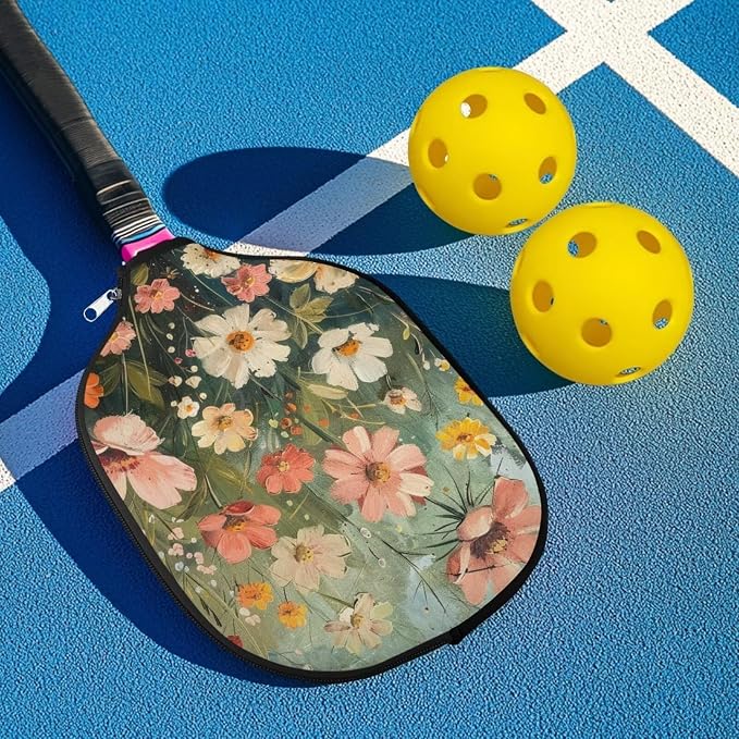 Pickleball Paddle Covers Only for Men and Women Zipper Closure Protection and Decoration