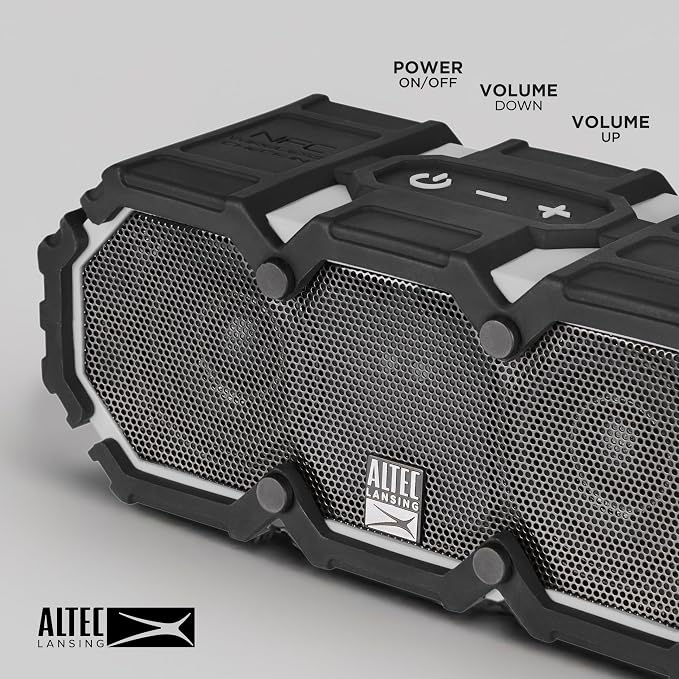 Altec Lansing Mini LifeJacket 2 - IP67 Waterproof Floating Bluetooth Speaker For Pool And Travel, Shockproof and Snowproof Portable Speaker for Outdoor, 30ft Range and 10 Hour Playtime