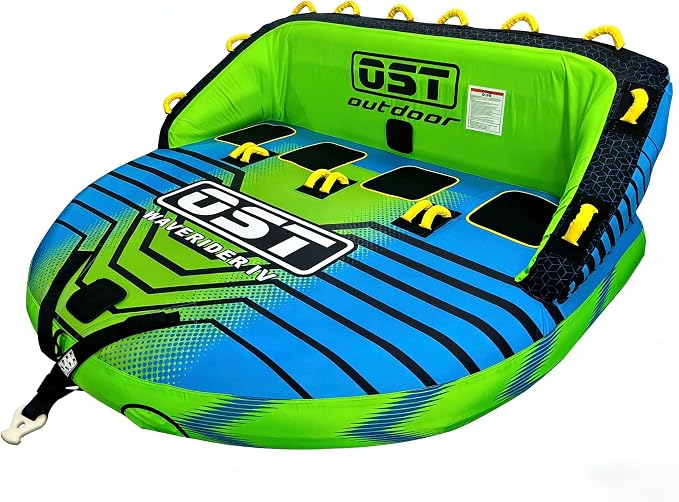 2-4 Person Towable Tubes for Boating, Sofa Style Boat Tube, Water Sports Inflatable Towables Tubes for Boats to Pull, Dual Tow Points, Durable Nylon Cover