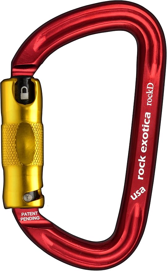 Rock Exotica rockD Auto-Lock Carabiner - Heavy Duty Locking Carabiner for Rock Climbing and Professional Climbing Gear and Industrial Use – Made in USA