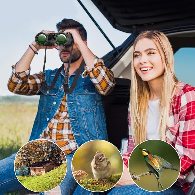 Monocular 12x42 Roof Prism Binoculars for Adults -Monoculars for Adults High Power with BAK4 Prism & FMC Lens, Suitable for Bird Watching Hunting Hiking Camping