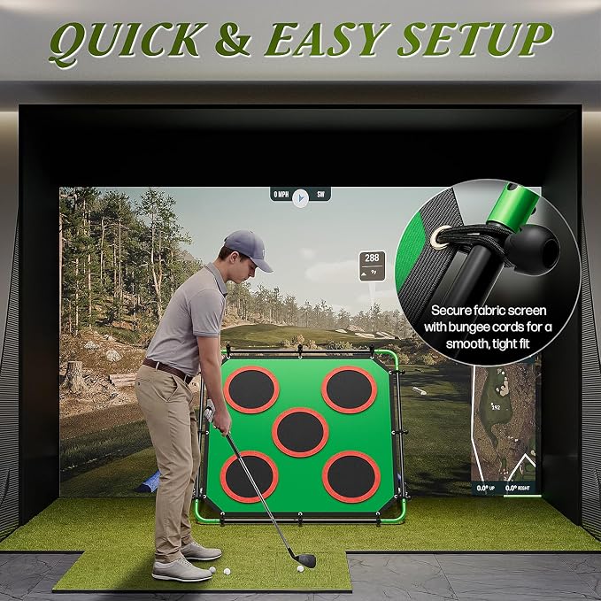 IGRL Golf Game, Golf Chipping Game Set with 4 Adjustable Angles & Sturdy Metal Tube, Portable Golf Target Game for Adults with Club, Balls, Mat & Carry Bag, Indoor Outdoor Backyard Lawn Gifts for Men