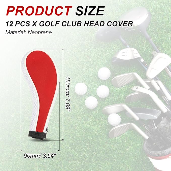 PATIKIL Golf Club Head Cover, Number Golf Club Irons Covers Neoprene Driver Headcover Golf Lovers Gifts