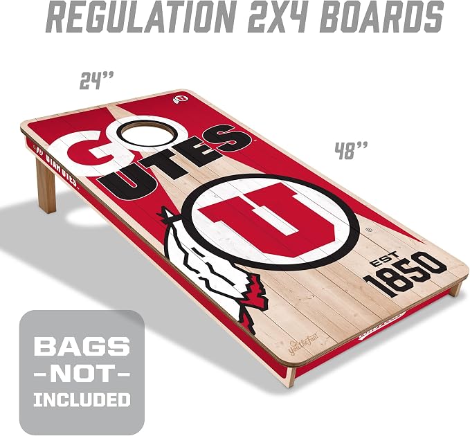 YouTheFan NCAA 2’ x 4’ Professional Wood Cornhole Game