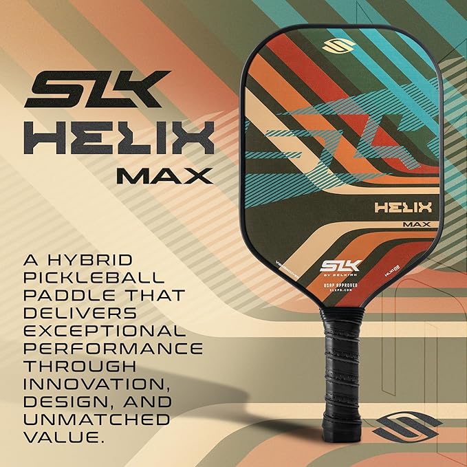 Selkirk Sport SLK Helix Pro Pickleball Paddle | Thermoformed Carbon Fiber Pickleball Paddles with Carbon Fiber & Fiberglass Hybrid Face | Unmatched Control