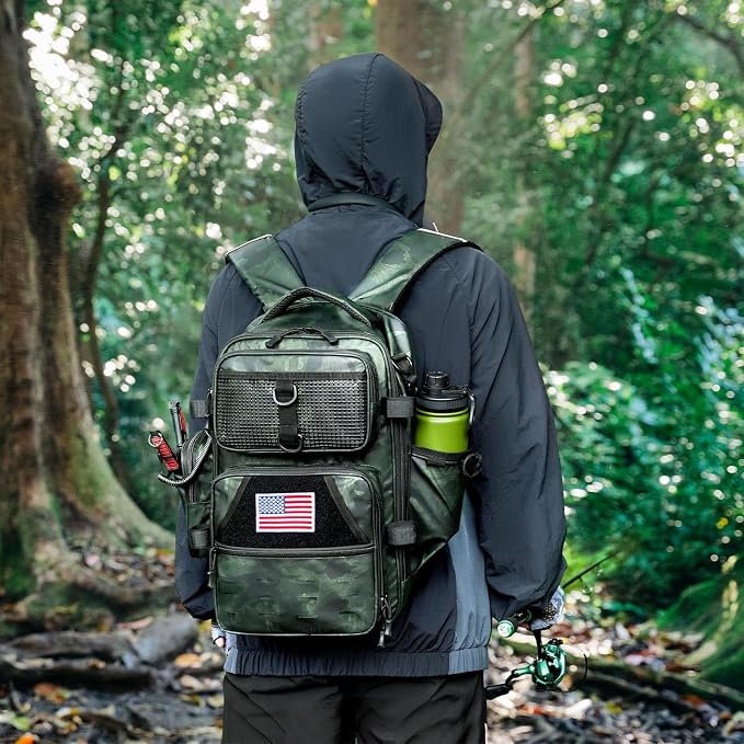 Ghosthorn Fishing Backpack Waterproof Tackle Bag Sling Bag Gift