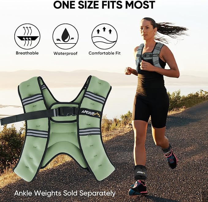 APEXUP Weighted Vest Men Women, Weight Vest for Women Workout Equipment for Strength Training Running