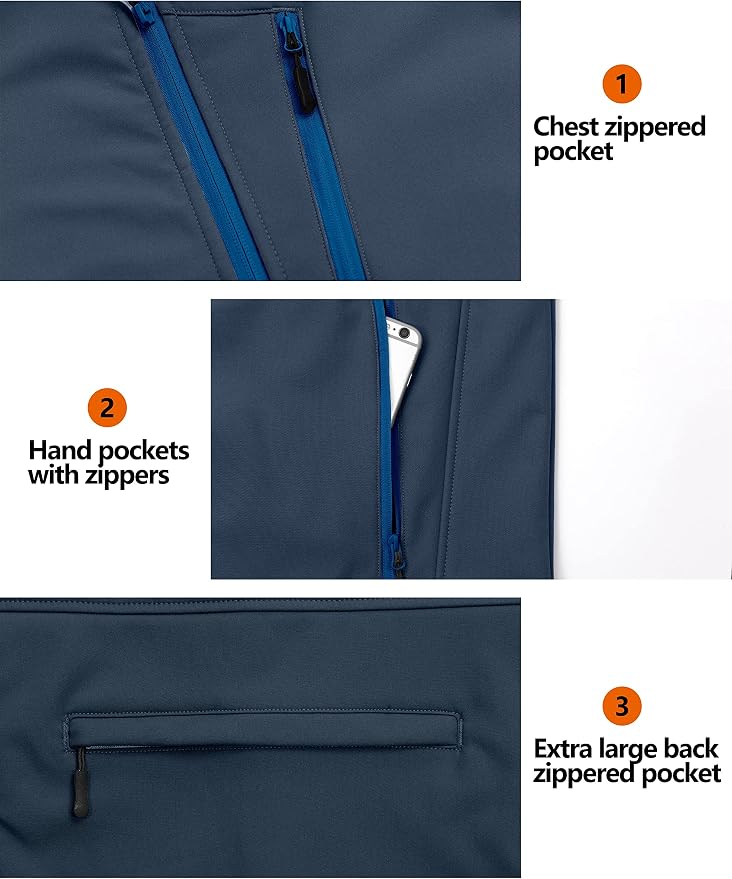 Little Donkey Andy Women's Fleece Lined Softshell Vest Lightweight Windproof Sleeveless Jacket for Hiking Outdoor Travel Golf