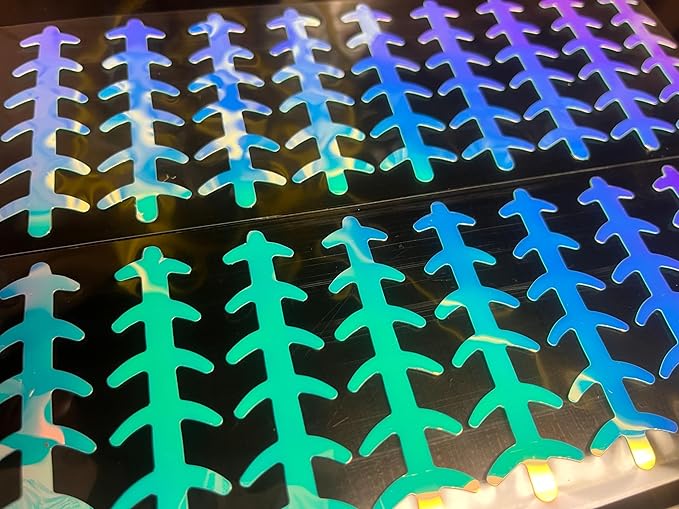 UV & Glow Fishing Lure Ladder Back Decal Tape 20 Pack
