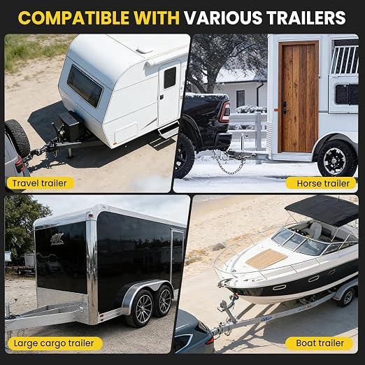 RV Trailer Tongue Weight Scale, 1800 lbs Max Weight Capacity, Portable Trailer Coupler Scale for Travel, Horse, Larger Cargo & Boat Trailers