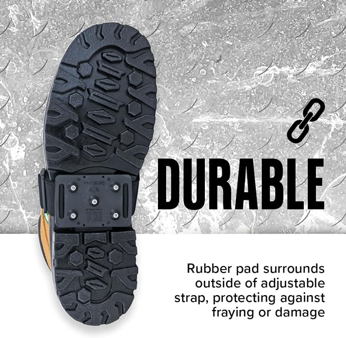 K1 Mid-Sole Ice Cleats for Men & Women - Rotatable Traction Aids For Winter Snow - Original Profile - Black